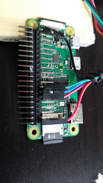The Raspberry Pi Zero soldered directly onto the remote’s circuit board