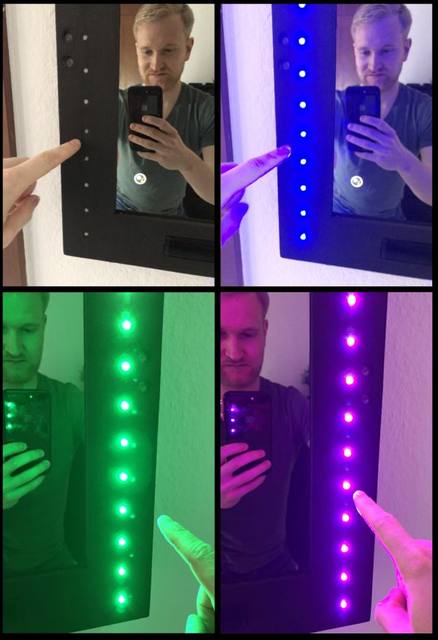 Hidden touch sensors in the frame